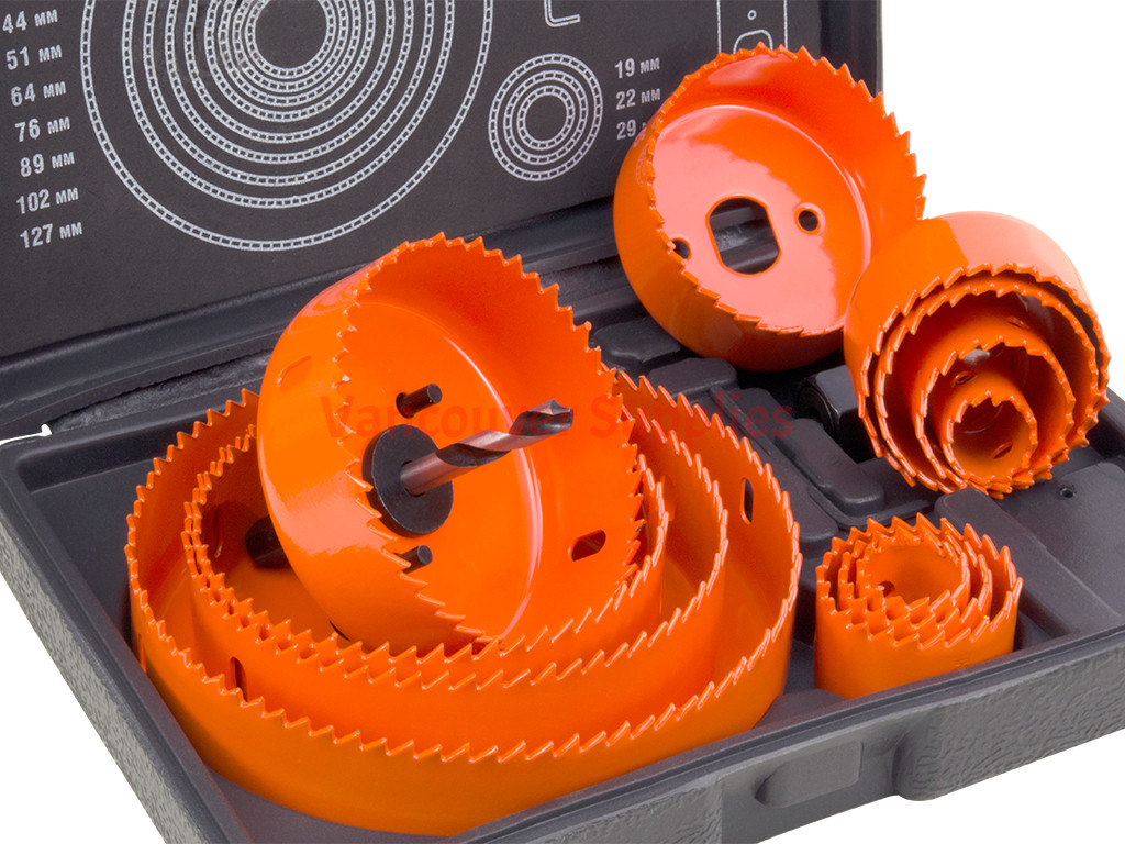 Hole saw drill bit store for plastic